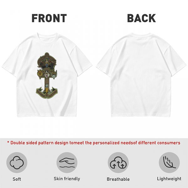 Olive Graphic T-Shirt With Anchor And Animal Head Emblem Print