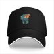 Black Baseball Cap With Fantasy Warrior Art Print