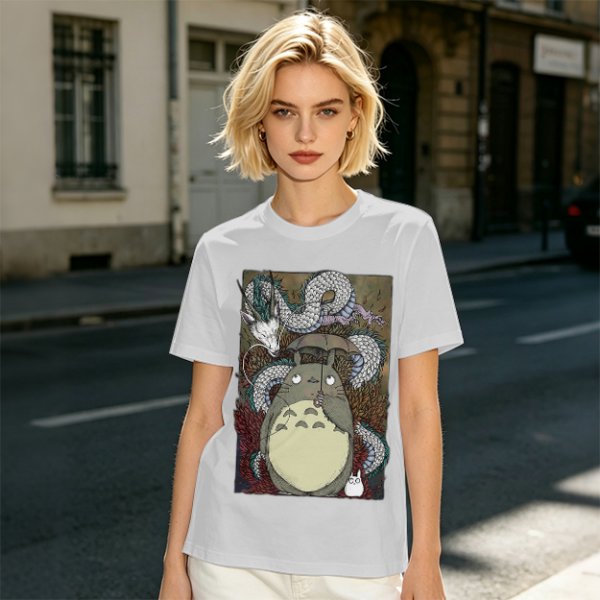 Studio Ghibli Anime Characters Graphic Tee