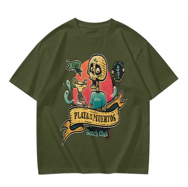 Playa de los Muertos Beach Club Skeleton Margarita T-Shirt