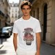 Olive T-Shirt With 'In Pizza We Crust' Pizza Dog Graphic