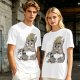 Olive T-Shirt With Cute Totoro And Soot Sprite Anime Print