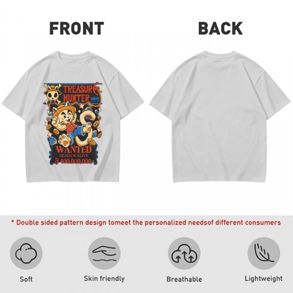 Treasure Hunter Wanted Cat Graphic T-Shirt Design