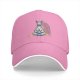 Black Baseball Cap With Meditating Llama Rainbow Print