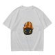 Olive T-Shirt Featuring a Cute Dragon Wearing a Striped Beanie