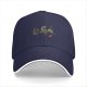 Black Baseball Cap With Rooster And Small Warrior Graphic Design