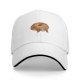 Black Baseball Cap With Funny Donut Shaped Beagle Dog Print