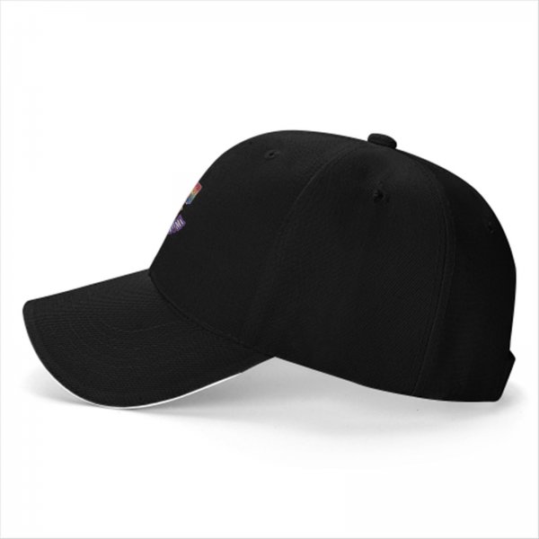 Black baseball cap with Chibi Gnome Print and Chappell Gnome Text