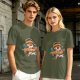 Olive T-Shirt With Angel Pizza Slice 'Heaven's Slice' Graphic