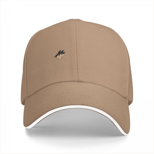 Black Baseball Cap With Small Anime Character Embroidery