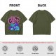 Olive t-shirt with 'Felt Cute' Skeletor graphic print