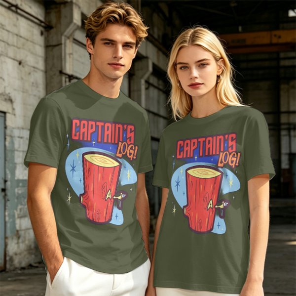 Captain's Log Star Trek Themed Graphic T-Shirt Design