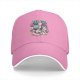 Black baseball cap with cute dinosaur chef and anime character graphic