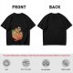 Olive T-shirt with Chibi Anime Characters in Takeout Box