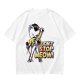 Olive graphic t-shirt with cat Freddie Mercury 'Don't Stop Meow' print