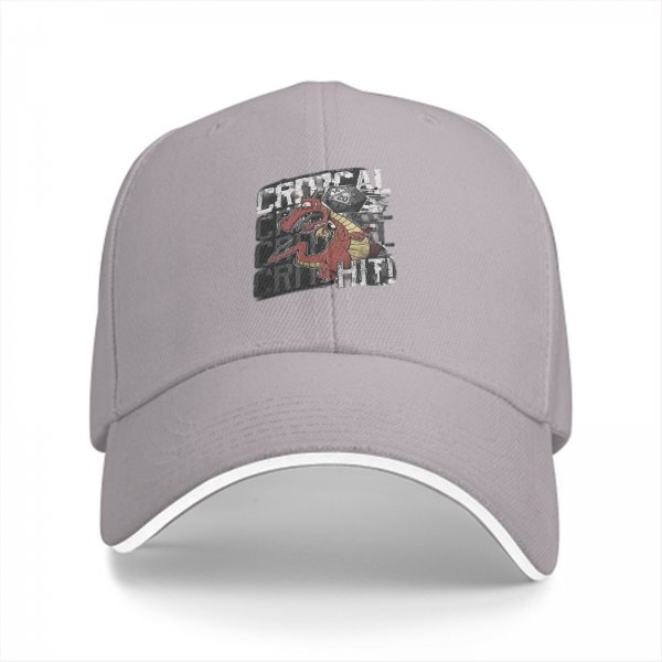 Black Baseball Cap with Critical Hit Dragon D20 Print for Tabletop RPG Fans