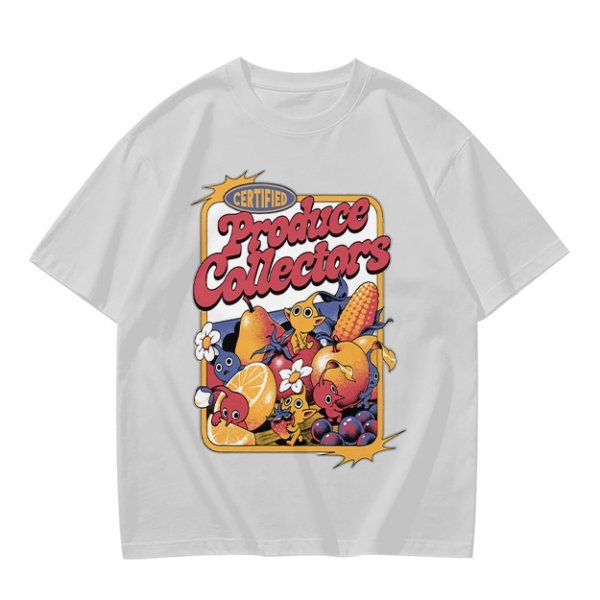Certified Produce Collectors Graphic T-Shirt with Fruit and Creatures