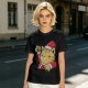Olive Green T-Shirt With Waving Christmas Cat Graphic