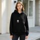 Black Hoodie With Small Panda Graphic On Chest