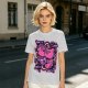 Olive T-shirt with playful bear-fruit graphic print
