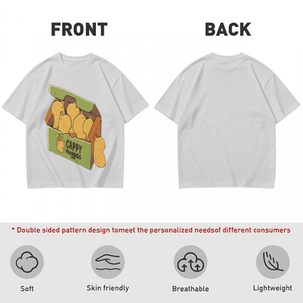 Olive T-Shirt With Cappy Nuggets Cartoon Print