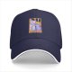 Black Baseball Cap With Funny Cat Couch Killer Tarot Art Print