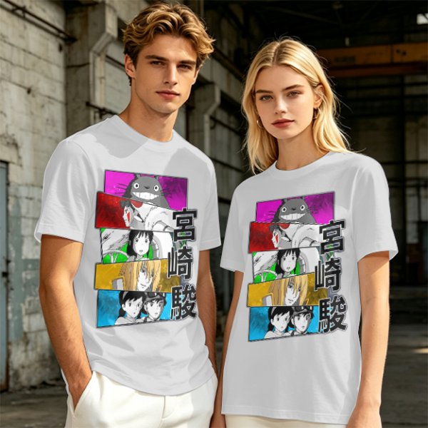 Studio Ghibli Anime Characters Graphic T-Shirt