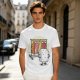 Olive T-Shirt With Funny Sushi Laundry Rack Graphic