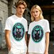 Olive T-Shirt with 'Legalize Catnip' Hypnotic Black Cat Graphic