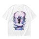 Olive T-Shirt With Moonlit Pirate Ship And Silhouette Figure Print
