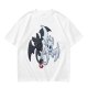 Olive T-Shirt Featuring Toothless and Light Fury Dragons