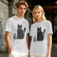 Olive Green T-Shirt With Cute Surprised Black Cat And Bell Print