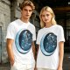 Olive T-Shirt With Crescent Moon And Dancing Spirit Graphic