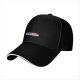 Black baseball cap with vintage lunch tray graphic design