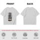 Olive t-shirt with cat kitchen graphic and 'Return to bed human' text