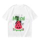Olive T-Shirt With Cute Watermelon 'What A Melon' Graphic Design