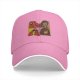 Black Baseball Cap with Four Panel Pop Art Character Print