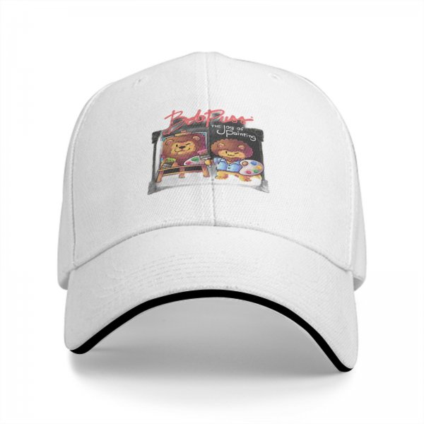 Black baseball cap with lion painter art print