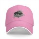 Black baseball cap with skeleton relaxing in coffee cup graphic