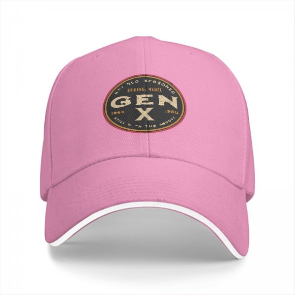 Black Baseball Cap With Gen X Original Rebel Vintage Badge