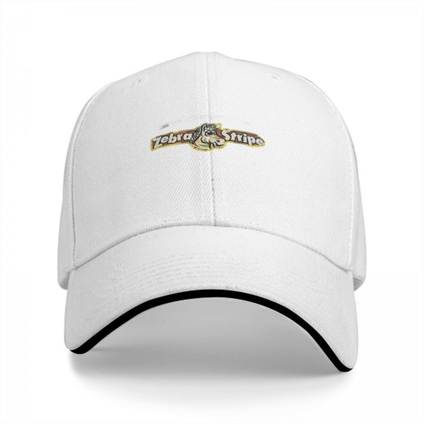 Black baseball cap with Zebra Stripe logo print