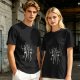 Olive T-shirt with Dancing Skeleton Graphic Print