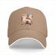 Black Baseball Cap With Red Panda Art Print