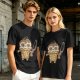 Olive T-Shirt With Cute Ice Cream Cone Holding Knife Print