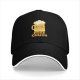 Black baseball cap with cute beer mug graphic and free chugs text