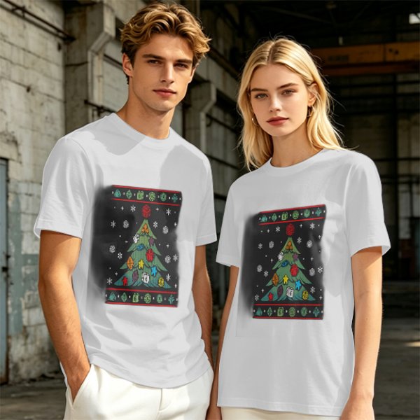 Ugly Christmas Tree Dice Board Game Themed T-Shirt