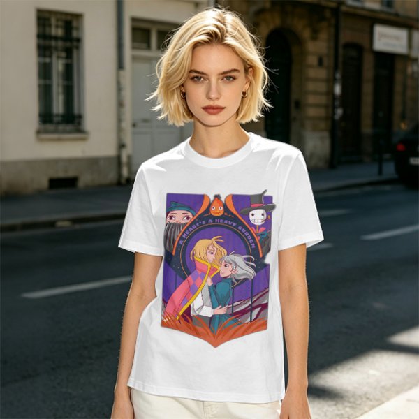 Howl's Moving Castle Characters Graphic Tee for Fans