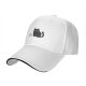 Black Baseball Cap With Minimalist Grey Cat Graphic Design