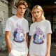 Oversized T-Shirt With Sleepy Baphomet Goat In Pajamas Print