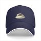 Black Baseball Cap With Coffee Cup And Cookies Graphic